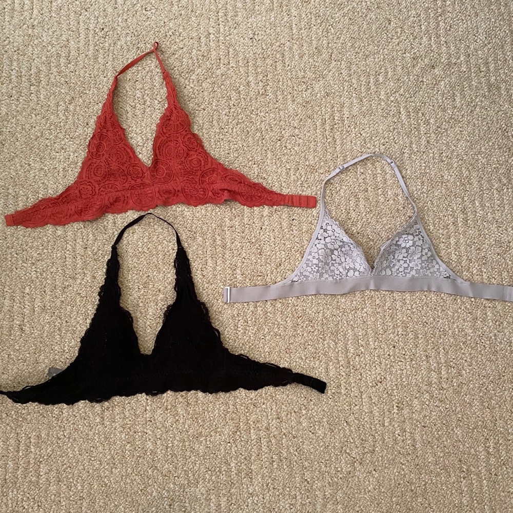 3 aerie bralettes xs